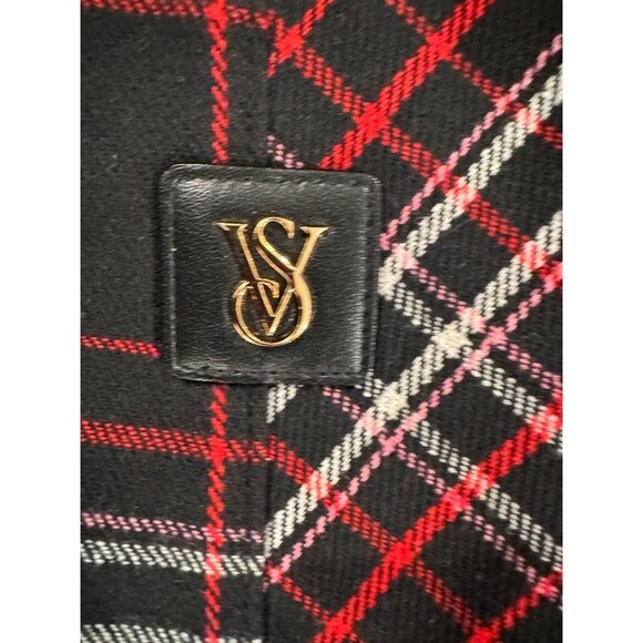 Victorias Secret Plaid Tote Bag With Black & Red Design - Picture 2 of 8